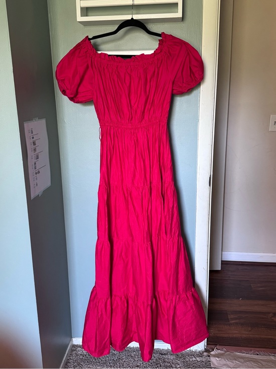 Flying Tomato Dresses & Skirts - Flying Tomato Off-Shoulder Maxi Dress in Red